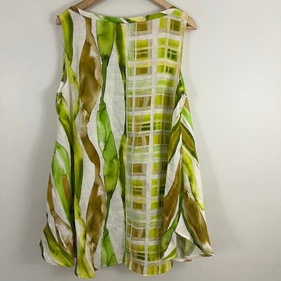 Ralston Ezra Linen Sleeveless Tunic Top Dress Size Large NEW Lagenlook - Picture 2 of 10